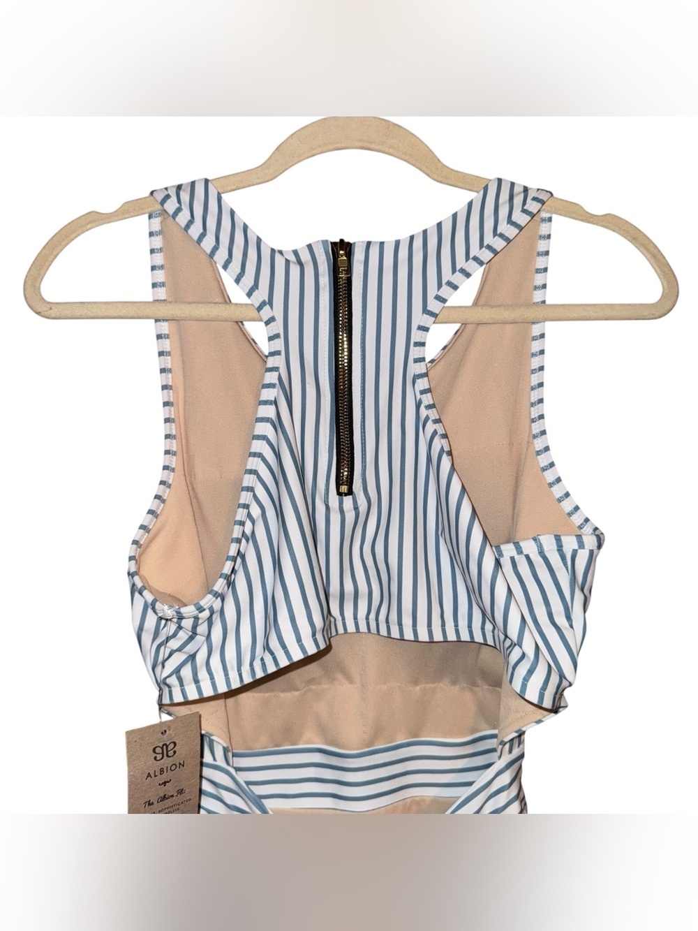 NWT ALBION Fit Island Fever Castaway One Piece Swimsuit Pink Blue Size XXL NEW - Picture 9 of 16